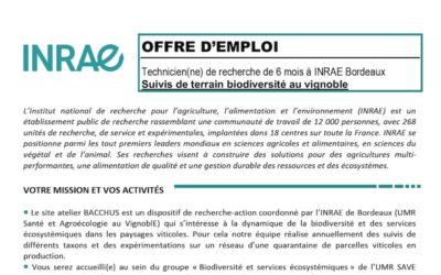 Offre d’emploi INRAE Bordeaux